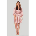 Satin Polyester Women Short Robe